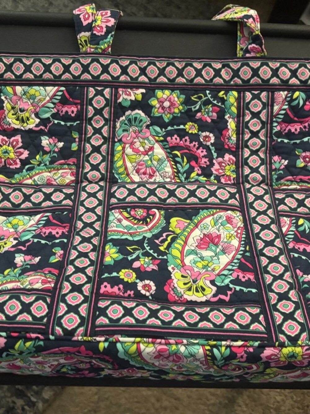 Large Pink Paisley Tote